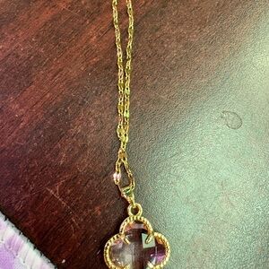 Gold Clover Pendant Necklace